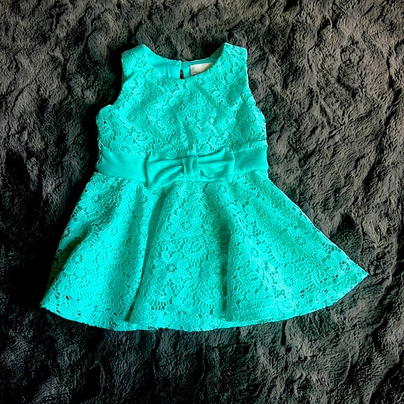🔥5/$12 Baby Girls Teal Dress - Picture 1 of 2